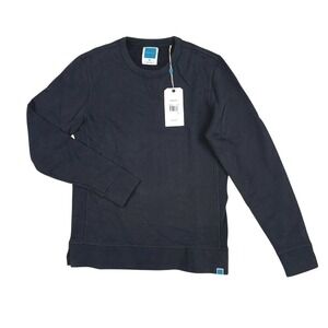 Jason Scott Maddux Crew Washed Black Pima Cotton Sweatshirt XS